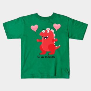 you are my dinomite / Love monster/ valentines day Kids T-Shirt